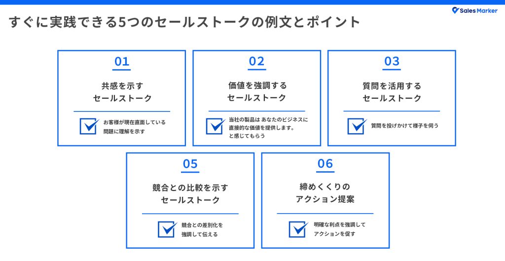 すぐに実践できる5つのセールストークの例文とポイント