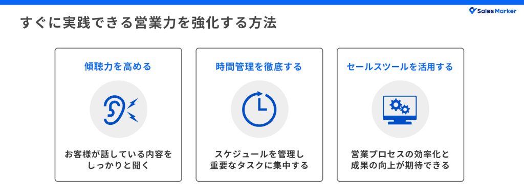 すぐに実践できる営業力を強化する方法