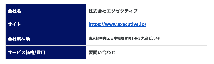 株式会社エグゼクティブ
