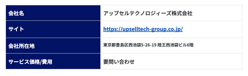アップセルテクノロジィーズ株式会社